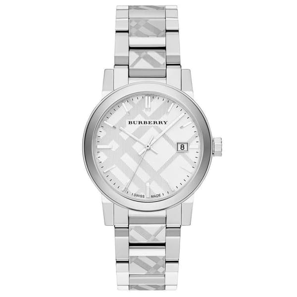 Burberry BU9037 Silver Tint rostfritt stål damklocka sv
