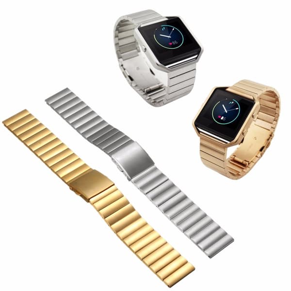 Klockarmband i rostfritt stål Armbandsband Länkrem för Fitbit Blaze Smart Watch