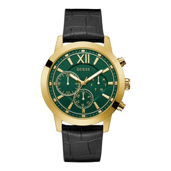 Guess Phoenix GW0219G2 herrklocka - Quartz - Guld - Läder - Multifunktionell