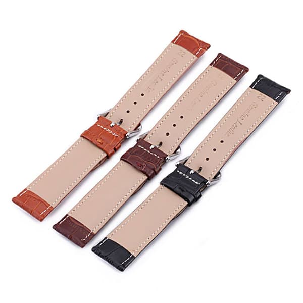 Klockarmband i läder 20 mm - Olika färger