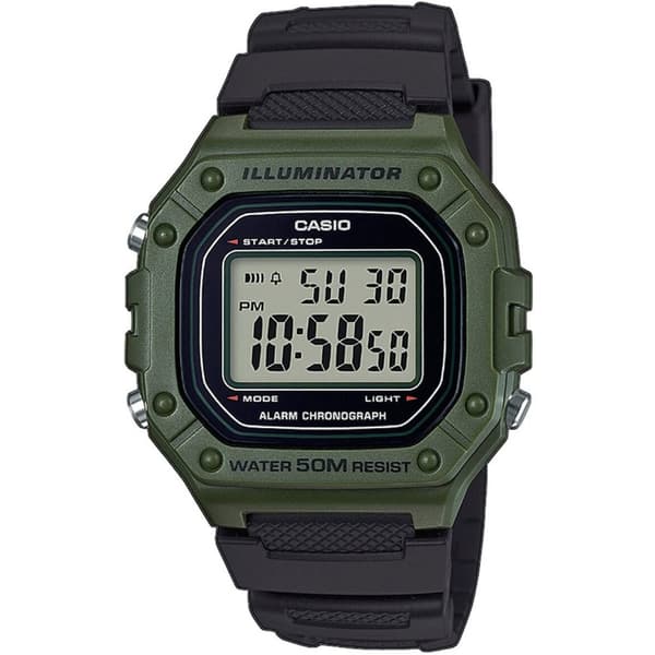 Mens Watch Casio W-218H-3AVEF, Quartz, 43mm, 5ATM