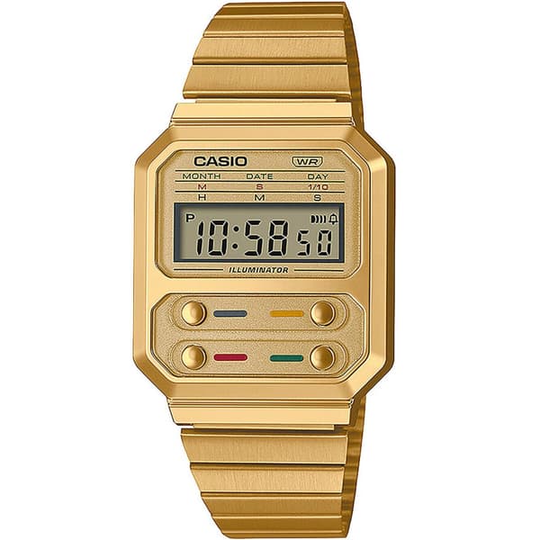 Mens Watch Casio A100WEG-9AEF, Quartz, 33mm, 3ATM