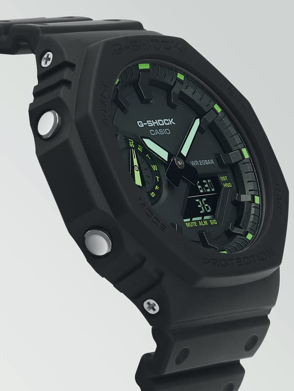 Mens Watch Casio GA-2100-1A3ER, Quartz, 45mm, 20ATM