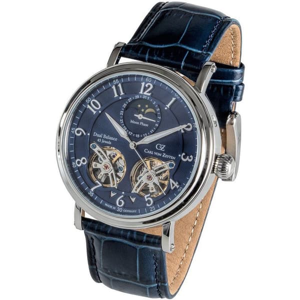 Mens Watch Carl Von Zeyten CVZ0054BLS, Automatic, 46mm, 5ATM