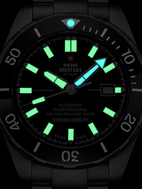 Mens Watch Swiss Military SMA34092.06, Automatic, 45mm, 100ATM