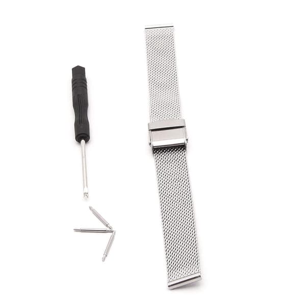 Klockarmband mesh - Svart eller Silver 14 mm Silver