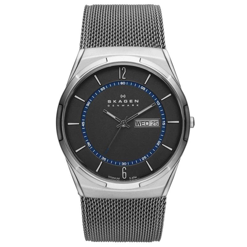 Skagen SKW6078 Melbye Grey Urtavla Silver Tone Rostfritt stål Mesh herrklocka