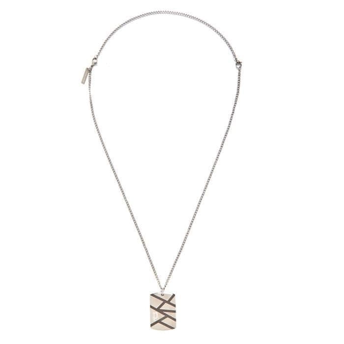 Polisarmband S14AJL01B Twin Rail kombinerad pälsarmband i rostfritt stål