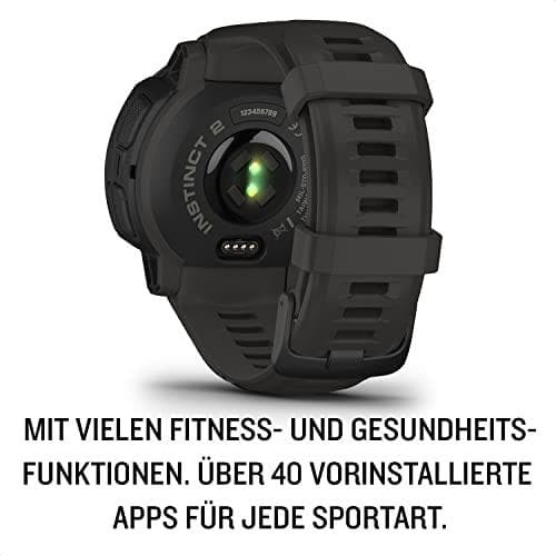 Garmin Instinct 2 - vattentät GPS-smartklocka med en batteritid på upp till 28 dagar, över 40 sportappar, smarta aviseringar, fitnessfunktioner som tr