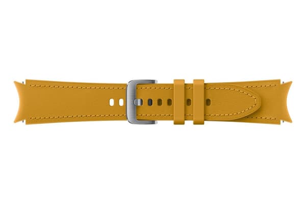 Samsung Hybrid Læderbånd - Galaxy Watch4 - 20mm M/L - Sennep