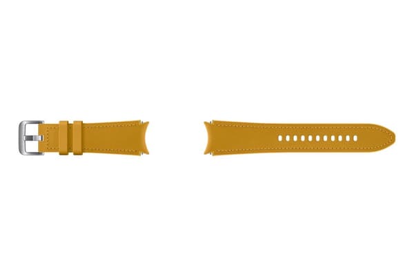 Samsung Hybrid Læderbånd - Galaxy Watch4 - 20mm M/L - Sennep