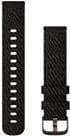 Quick release nylon armbånd - 20mm - Sort vævet