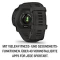 Miniatyrbillede 3 af 6: Garmin Instinct 2 Solar - 45 mm - kulsort - sportsur med bånd - silikone - håndledsstørrelse: 135-230 mm - monokromatisk - 32MB - Bluetooth, ANT+ - 53