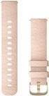 Snabbkopplingsarmband 20mm - Nylon - Mjuk rosa med ljust guldspänne