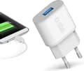 Miniatyrbillede 1 af 4: SBS Mobil 1-Port USB A Hjemmeoplader 2.1A - Hvid