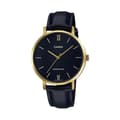 Miniatyrbillede 1 af 2: Dameur Casio 3H LEATHER - GOLD, BLACK (Ø 34 mm) (Ø 40 mm)