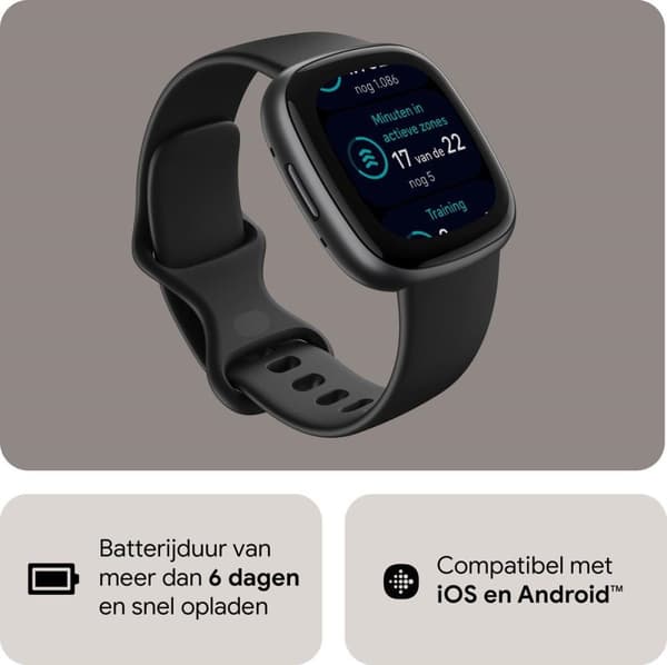 Fitbit Versa 4 - Smartwatch - Svart