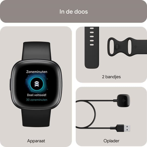 Fitbit Versa 4 - Smartwatch - Svart