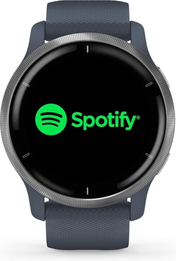 Garmin Venu 2 Health Smartwatch - Amoled touchscreen - Skridttæller - 11 dages batteri - Granitblå