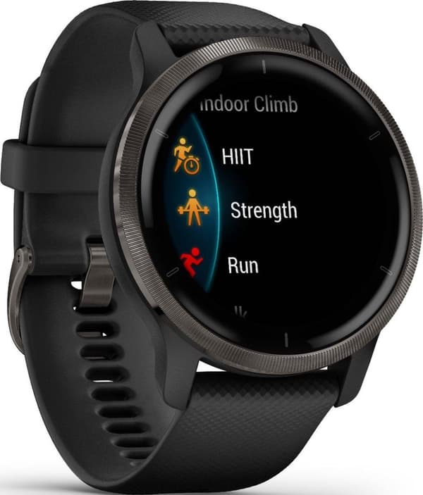 Garmin Venu 2 Health Smartwatch - Amoled touchscreen - Skridttæller - 10 dages batteri - Sort