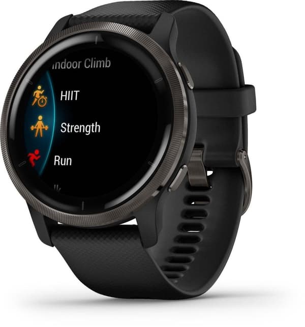 Garmin Venu 2 Health Smartwatch - Amoled touchscreen - Skridttæller - 10 dages batteri - Sort