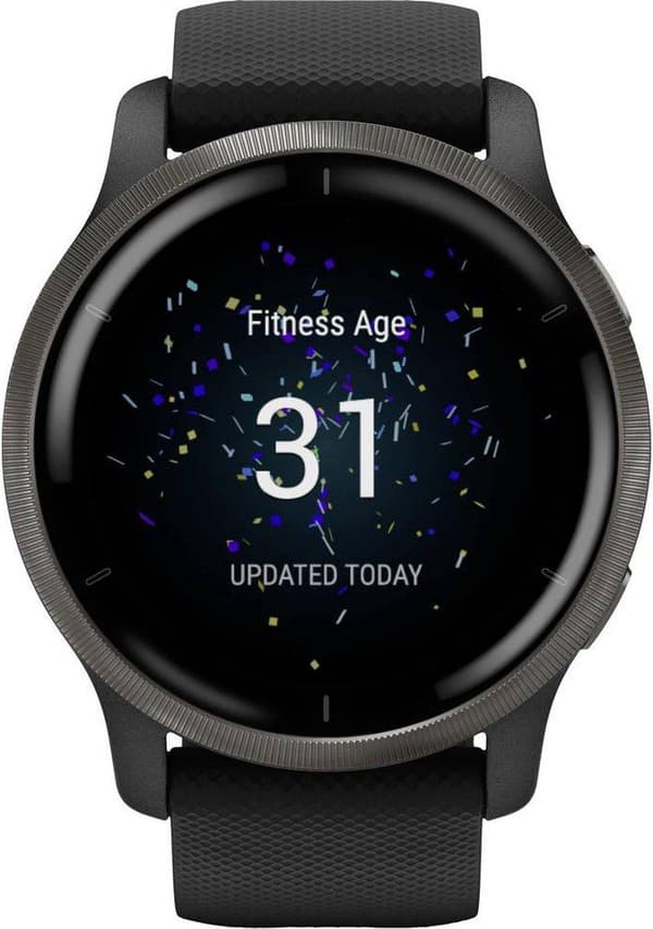 Garmin Venu 2 Health Smartwatch - Amoled touchscreen - Skridttæller - 10 dages batteri - Sort