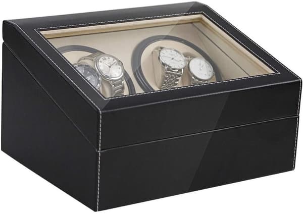 Watch winder/klocksnurra för flera klockor, Svart