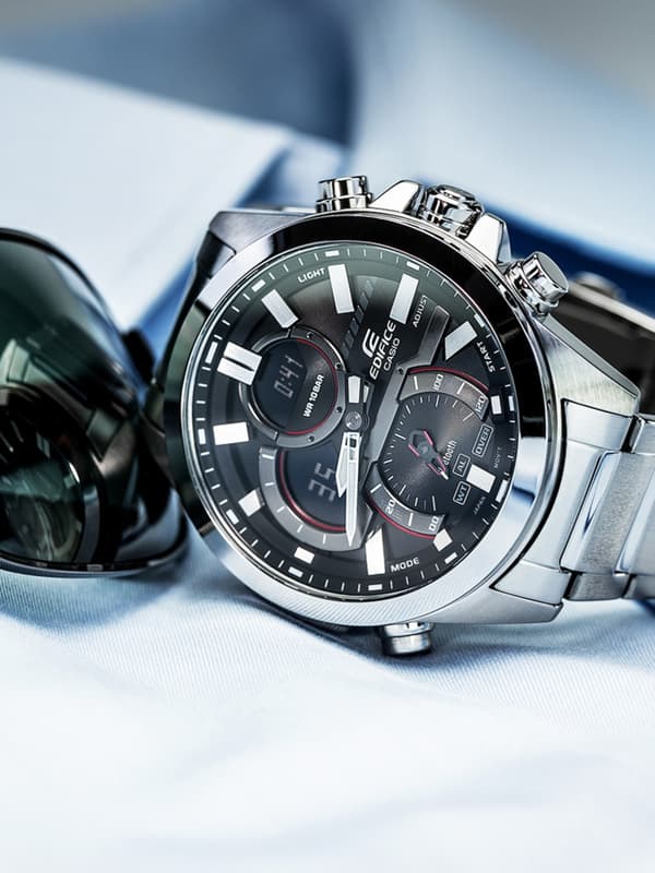 Mens Watch Casio ECB-30D-1AEF, Quartz, 48mm, 10ATM