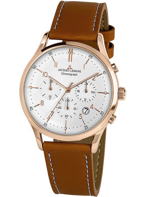 Mens Watch Jacques Lemans 1-2068R, Quartz, 41mm, 5ATM