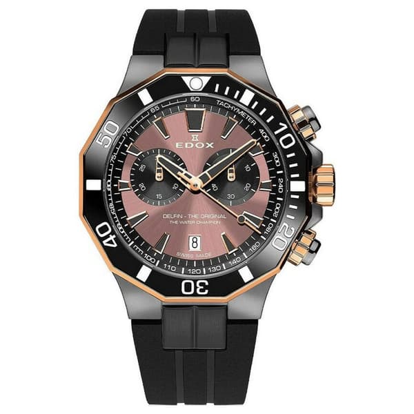 Mens Watch Edox 10112-357GRNCA-BRNR, Quartz, 43mm, 20ATM