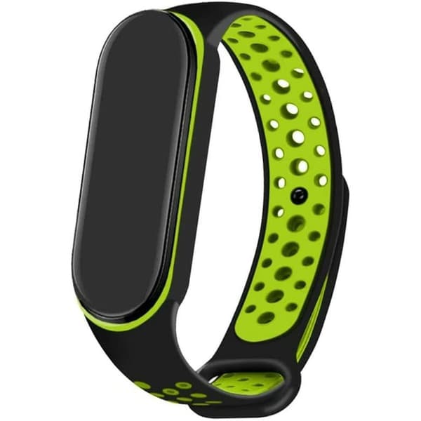 Rem til Ur Cool Sort Grøn Xiaomi Mi Band 5 , 6, 7, Amazfit Band 5