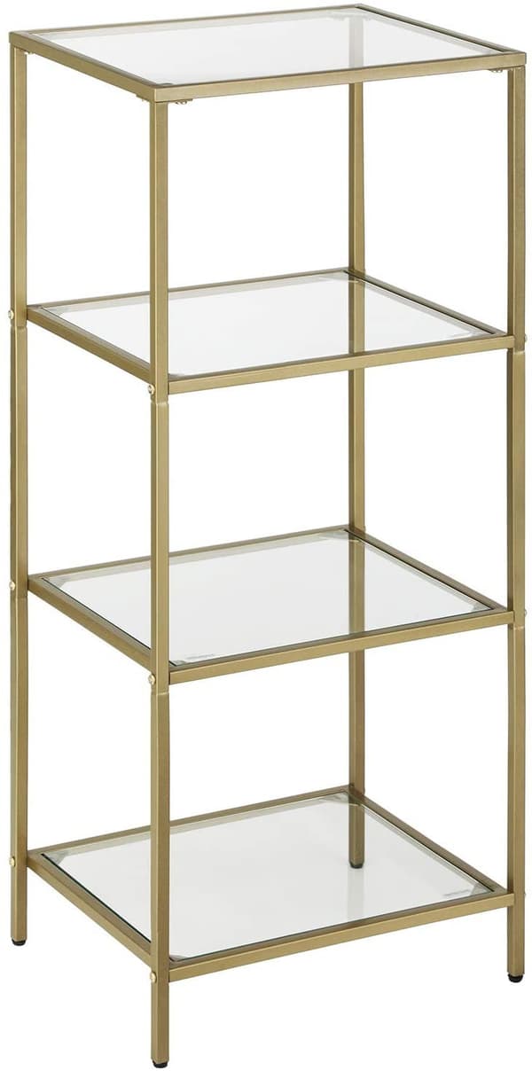 Förvaringsställ 4-vånings Guld hylla 40x30x95cm