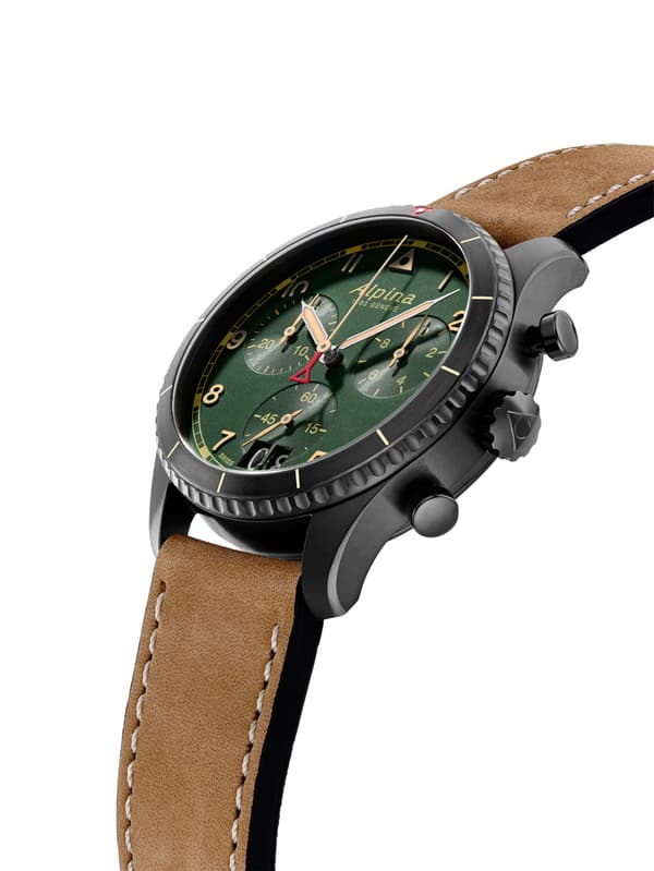 Mens Watch Alpina AL-372GR4FBS26, Quartz, 41mm, 10ATM