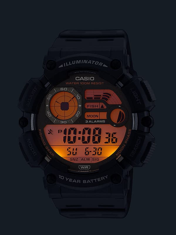 Mens Watch Casio WS-1500H-1AVEF, Quartz, 50mm, 10ATM