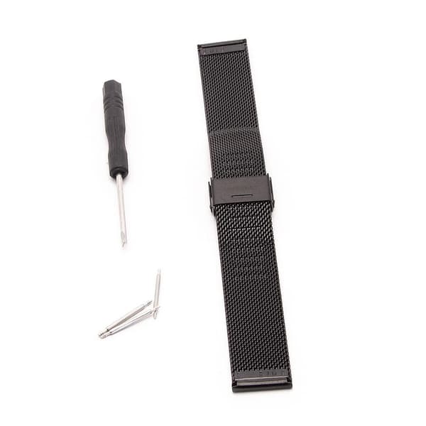 Klockarmband mesh - Svart eller Silver 20 mm