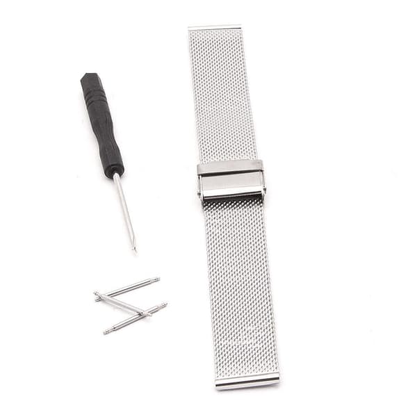 Klockarmband mesh - Svart eller Silver 20 mm