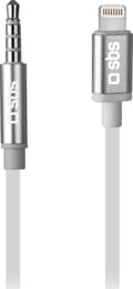 Pikkukuva 1 / 3: SBS TEADAPTIPJACK35W - Kuulokeadapteri - USB-C uros-stereo-miniliitin naaras - 15 cm - valkoinen - Apple iPhonelle (Lightning)