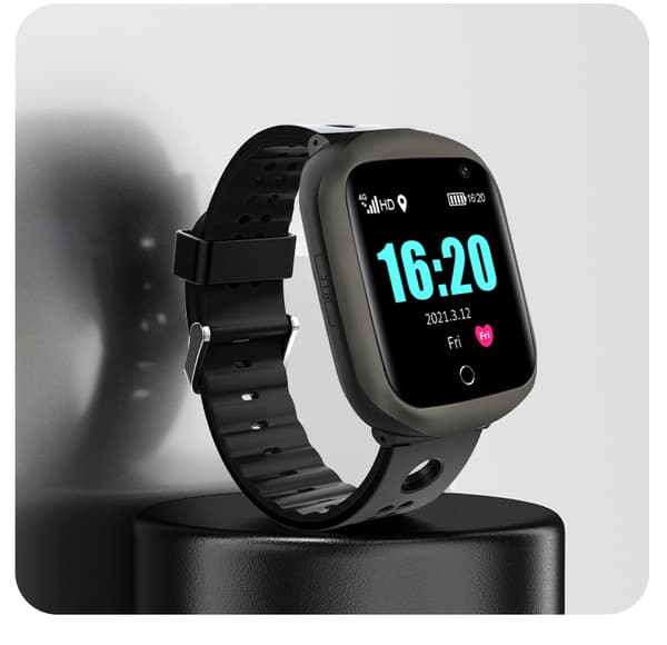 INF Smart ur med puls, blodtryk, GPS positionering IP67 Sort