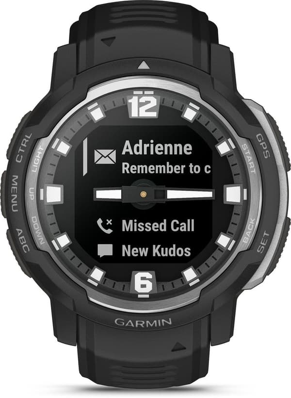Garmin INSTINCT® CROSSOVER Sort/sølv (010-02730-03)