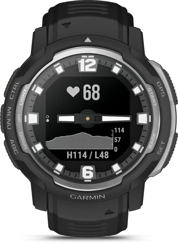 Garmin INSTINCT® CROSSOVER Sort/sølv (010-02730-03)
