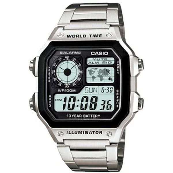 Unisex ur Casio Bruni Basics-Clear 4054274791979 Sort Sølvfarvet