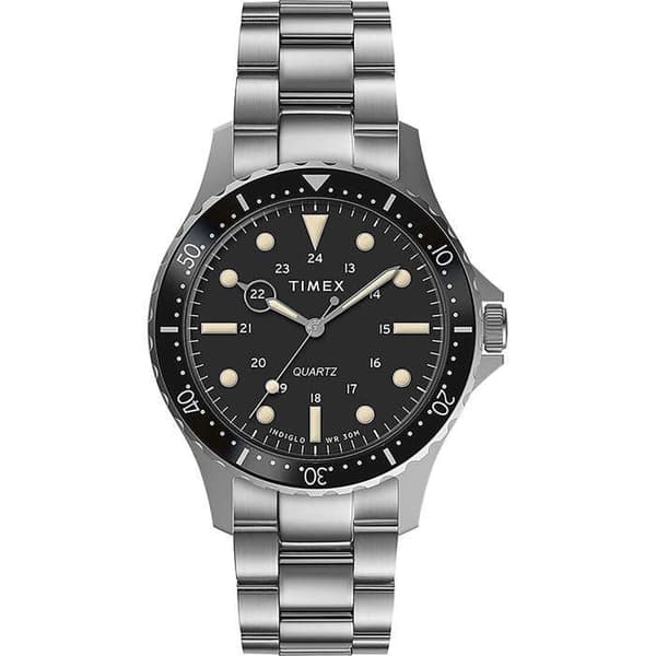 Klocka - Timex - Navi Xl - Silver/Stål - 10 Atm - Analog