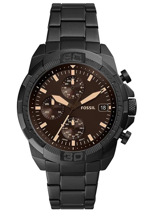Klocka - FOSSIL - Bronson - Svart stål - Kvarts - Sport