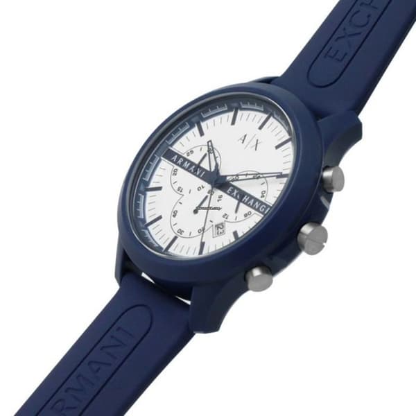 Klocka - Armani Exchange - AX2437 - Kvarts - Kronograf - Blå silikonrem