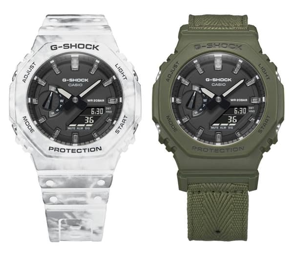 Herrklocka CASIO GAE-2100GC-7AER Kvarts analog digital plastrem Flerfärgad