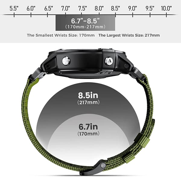 Garmin Tactic, QuickFit armband, army-green / olivgrön