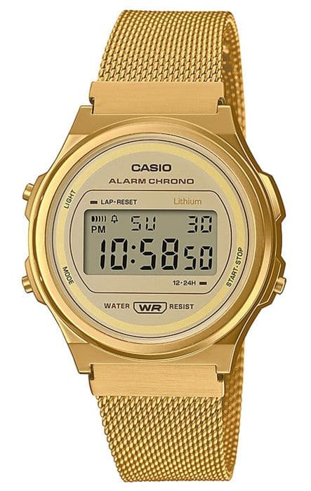 CASIO Vintage -klocka - Multifunktionell - Guld