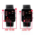 Miniatyrbillede 3 af 3: LED klocka med läderarmband