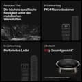 Pikkukuva 2 / 6: Polar Grit X Pro - Titan - Rannekellolla varustettu urheilukello - rei'itetty nahka - harmaa - Rannekkeen koko: M/L - Näyttö 3cm (1,2") - Bluetooth -