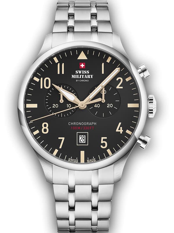 Mens Watch Swiss Military SM34098.04, Quartz, 43mm, 10ATM